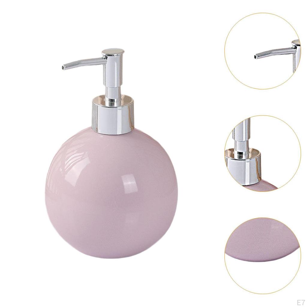 Handseifenspender mit Pumpe, Keramik-Flüssigkeitsbehälter, modern, tragbar, 550 ml, nachfüllbar, Emulsion