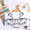 Decal Kitchen Restaurant Mural Wall Decor Cafe Tea Wall Stickers Art Vinyl Coffee Cups Stickers