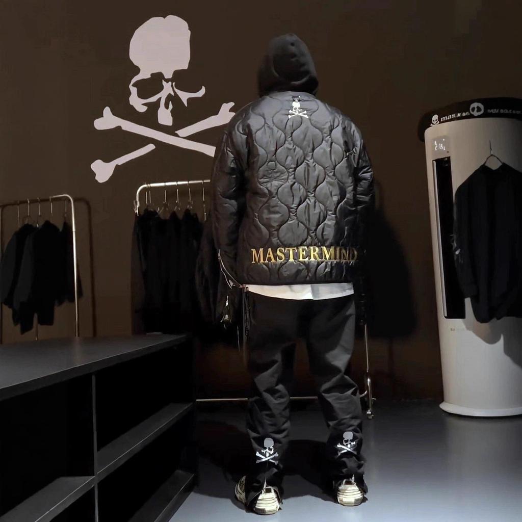 Skull Embroidery Baseball Collar Cotton Jacket - MMJ American Trendy Brand Outerwear