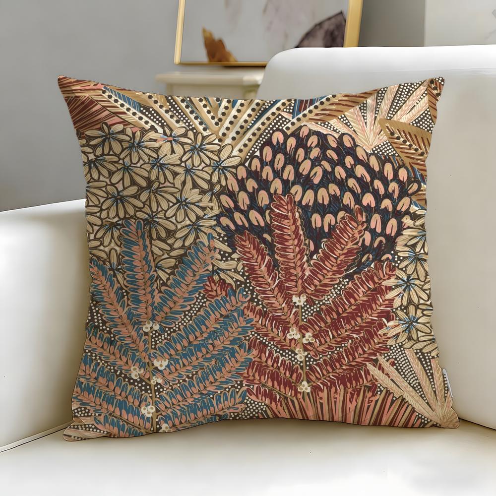 Geometric Patterns Cushion Cover Soft  EasyWash Pillow Case  Versatile for Couch Bed Travel and Office