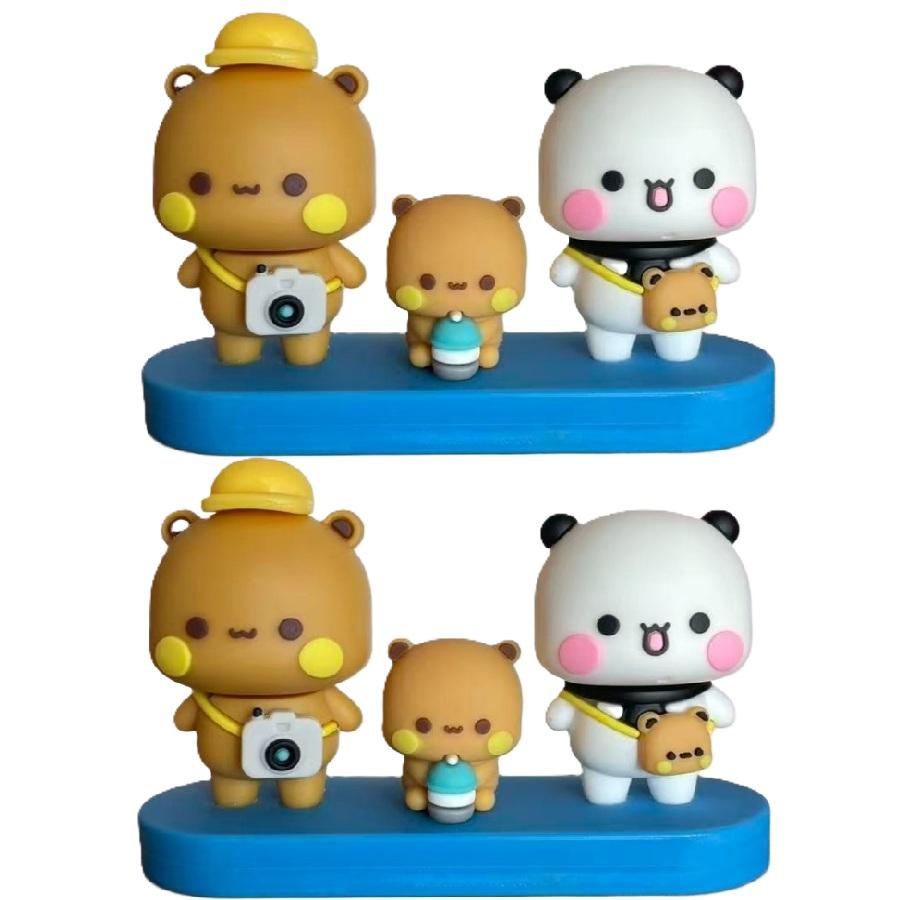 Ornamente de birou Kawaii Bubu Dudu Accesorii auto Decorațiuni pentru casă Figurine anime Urs panda Yier Decor pentru casă Figurine de desene animate