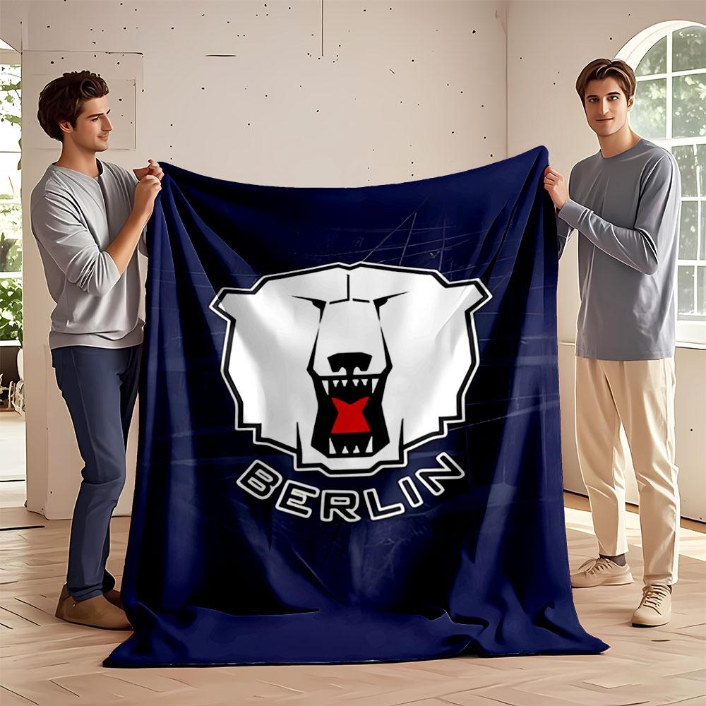 Berlin Polar Bear Logo Blanket print blanket soft and cozy perfect for the living room bed sofa or a nap,gift
