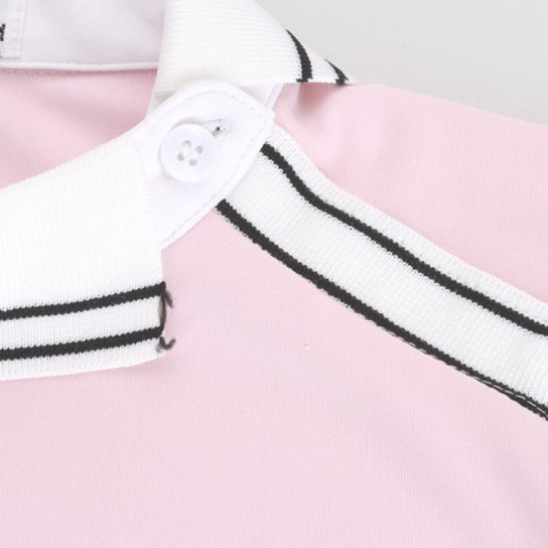 Shop Women Golf Wear Diagonal Button Long Sleeve Tee Lb Wsh 215 Black