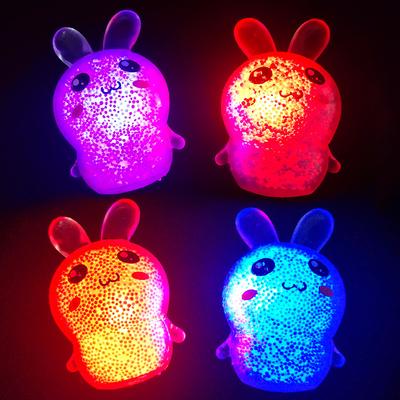 Kinder Erwachsene Squishy Hase Stressbälle mit Licht Stressabbau Spielzeug Mädchen Fidget Spielzeug Bunt Hase Osterkorb Füller