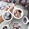 58/75mm Round Badge Protective Case Transparent Window Fan Supplies Waterproof Badge Display Bag Hangable Portable