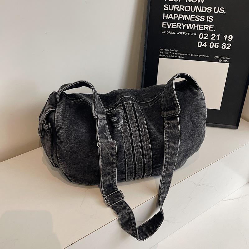 Winter new Korean version fashion shoulder bag women's casual denim bag simple commuter messenger tote bag