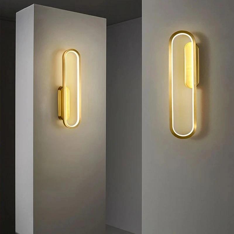 LED Wall Lamp Minimalist Luster Iron Art 85-265v for Bedroom Living Room Light Home Decoration Bedside Nordic Wall Sconce Lamps