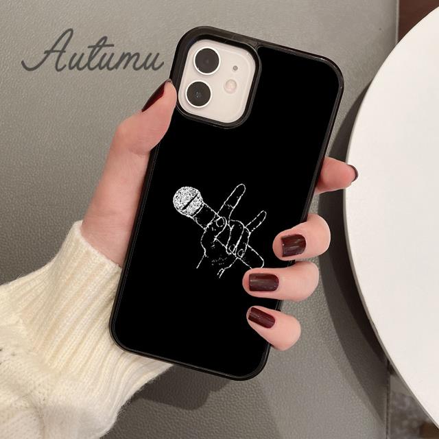 Cool Music Microphone Phone Case for iPhone 11 12 13 14 Pro Max Mini X XR XS SE 2020 6 7 8 Plus Samsung Galaxy S21 S22 Shell