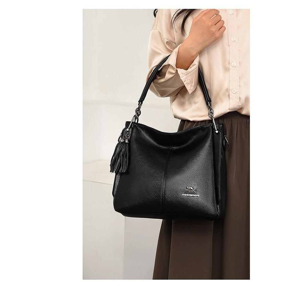 Lightweight Large Capacity Faux Leather Multipurpose Storage Bag for Daily Use