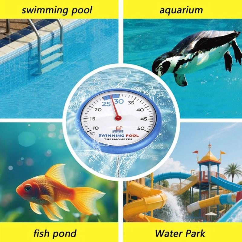 Large Round Floating Thermometers For Swimming Pool And Spa With Clear Display Water Temperature Tester