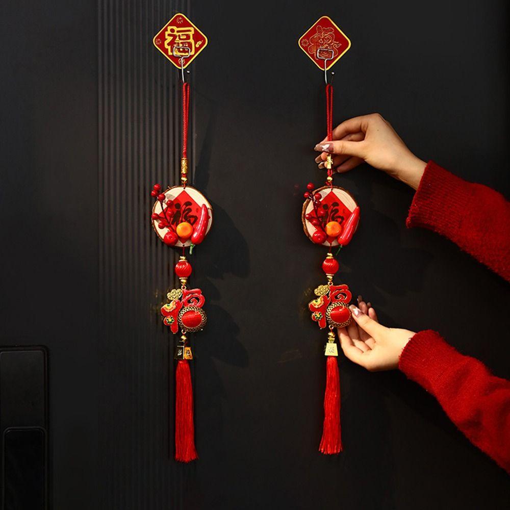 New 2026 New Year Pendant Year of the Horse Red Lucky Spring Festival Decor Entrance Door Decor Festive Atmosphere