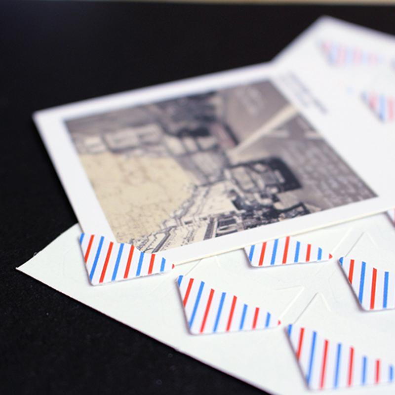 96 Pcs/Lot (4 Sheets) Retro Plaid Stripes Corner Paper DIY Stickers For Photo Album Fitting Frame Albums Decoration Scrapbooking