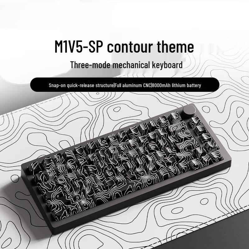 Teclado Mecânico AKKO MONGEE M1 V5 de Alumínio CNC Tri-Modo com Gasket