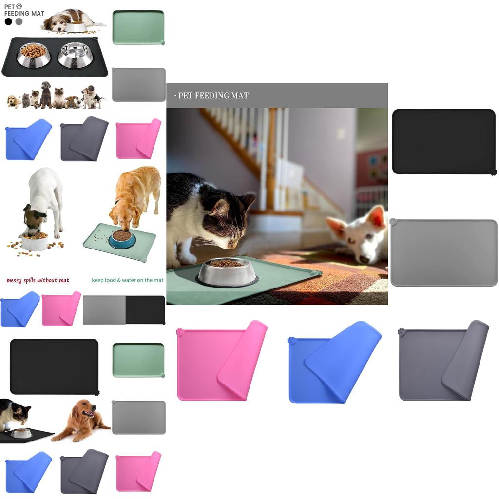 48*30*2cm Silicone Pet Mat Anti-spill Dog And Cat Feeding Mat