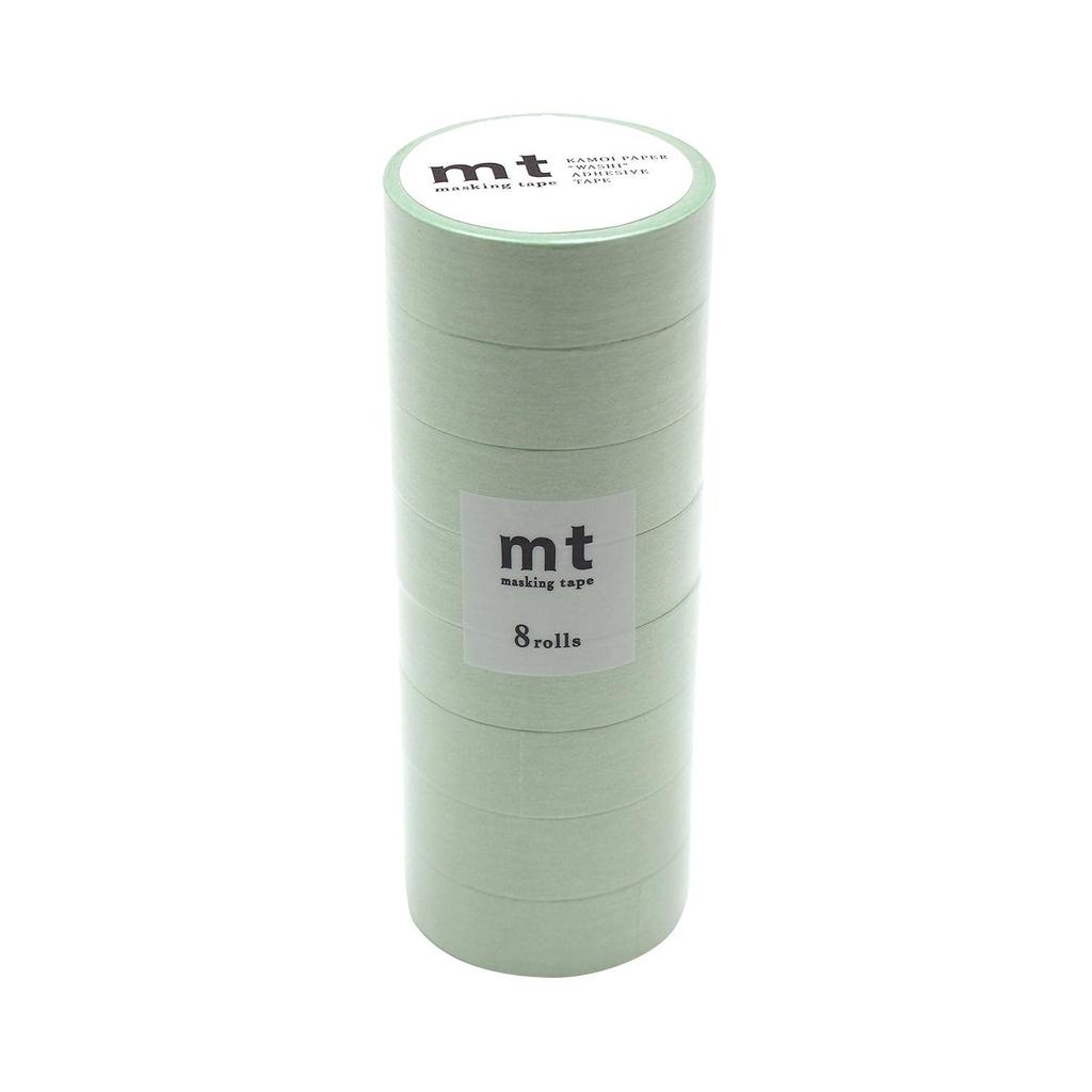 Kamoi Kakoshi mt Masking Tape 15mm wide x 7m 489 Pastel Ivy 8-Pack, long, (MT08P489)