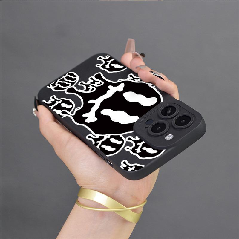 Ghost Smiling Face Anti-Drop Soft Case for iPhone 15/16/13 Pro Max