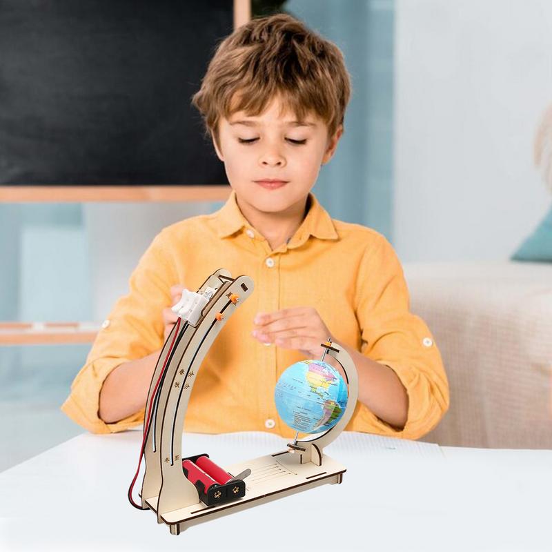 Scientific Model Kits Wooden Satellite Model Making Set Hand Craft Construction Assembly Project Toys Kits For Child Toddler