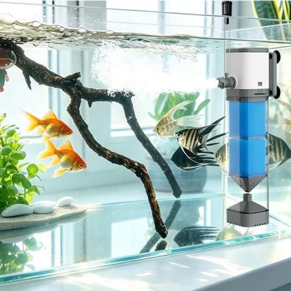 Low Noise Aquarium Filter Pump Removable Fish Stool Filter Collector Aquarium