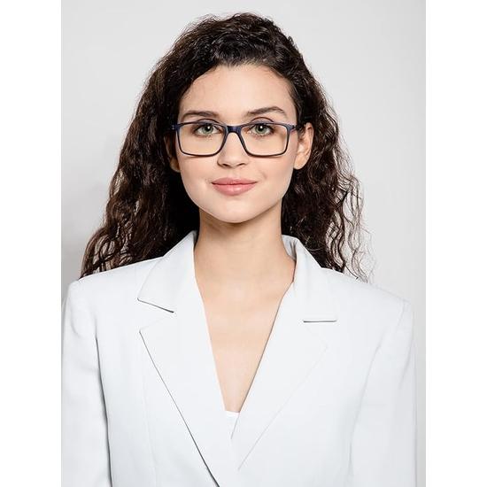 Intellilens Square Blue Cut Computer Glasses for Eye Protection (Blue) | Unisex, UV Protection Zero Power, Anti Glare & Blue Light Filter Glasses