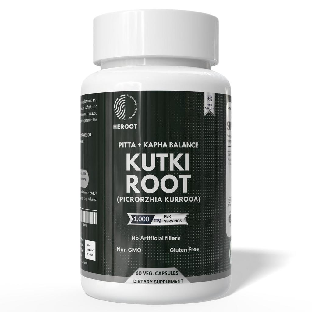 Kutki Capsules | Picrorhiza Kurroa | 60 Count | Veg Capsules
