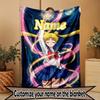Benutzerdefinierte personalisierte Sailor Moon Druckdecke, Heimdekoration, Schlafzimmer, Sofa, Camping, Couch, Geschenke für Geburtstag Weihnachten
