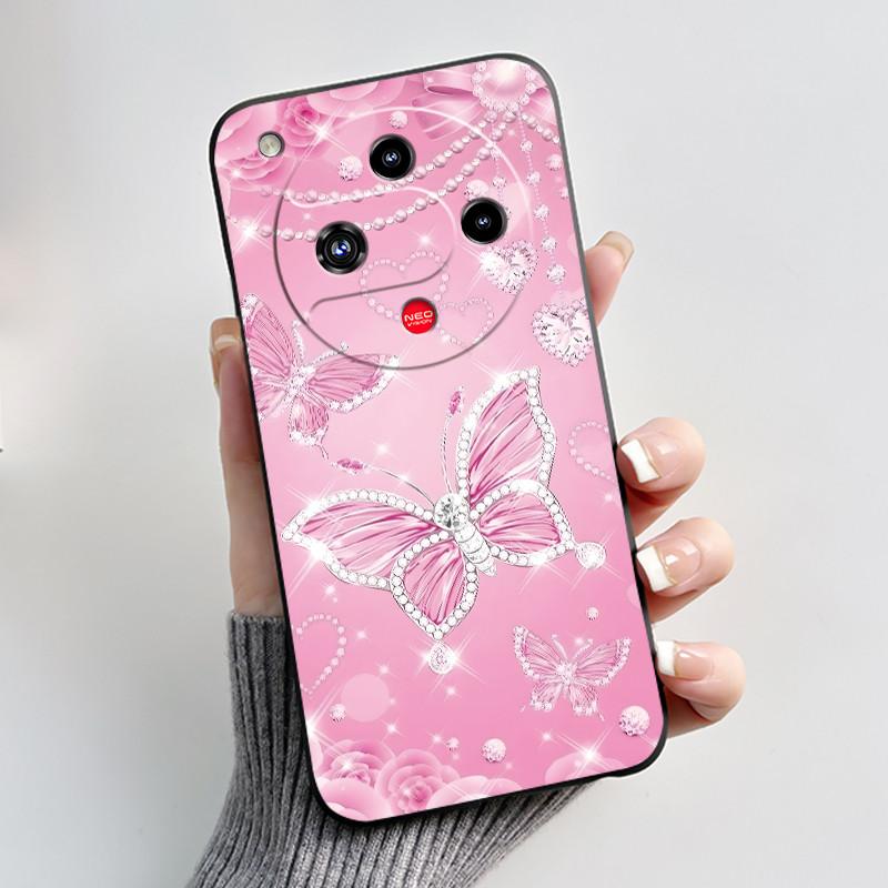 For Nubia Focus 2 5G Z2462N Case Luxury Fashion Butterfly Flowers Soft TPU Silicone Black Cover for ZTE Nubia Focus2 Phone Case
