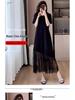 French Lace Patchwork Plus Size Summer Dress - Elegant Loose Short Sleeve Skirt for Women