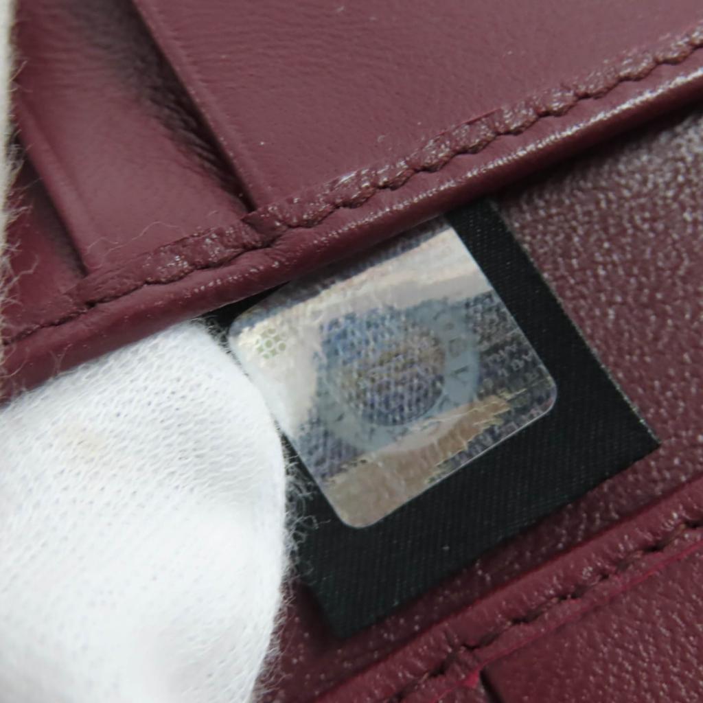 Pristine BVLGARI Bulgari Bulgari Logo Clip Leather Compact Wallet Pink 293178 Used