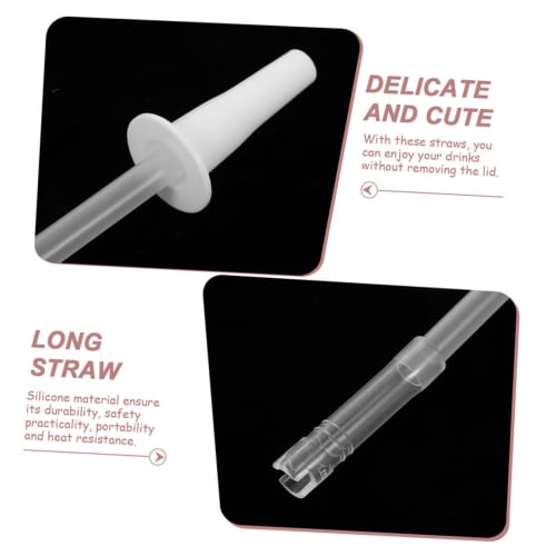 RORPOIR 6-Piece Set of Silicone Pot Belly Cup Straws for Gym Water Bottles, Smoothies, and Reusable Gallon Water Bottles