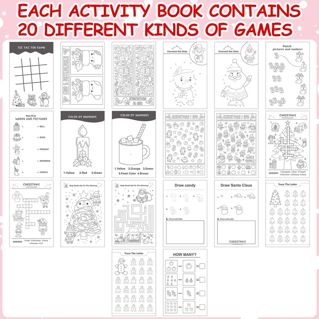 Youdaju 36 Pcs Christmas Activity Books Christmas Coloring Books Fun Christmas Coloring Pages Mini Coloring Book Bulk