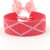 Ethnic Style Woven Bracelet with Embroidered Tassels - D Family DIY Promotion Wristband