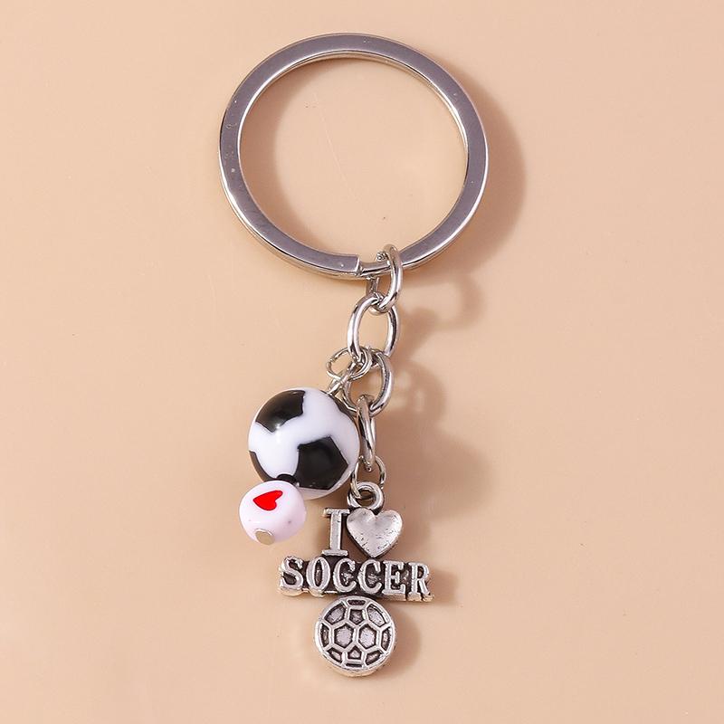 

Cute Sports Keychain Funny Baseball Basketball Soccer Charms Keyrings for Women Men Car Key Handbag Hanging Key Chains DIY Gifts