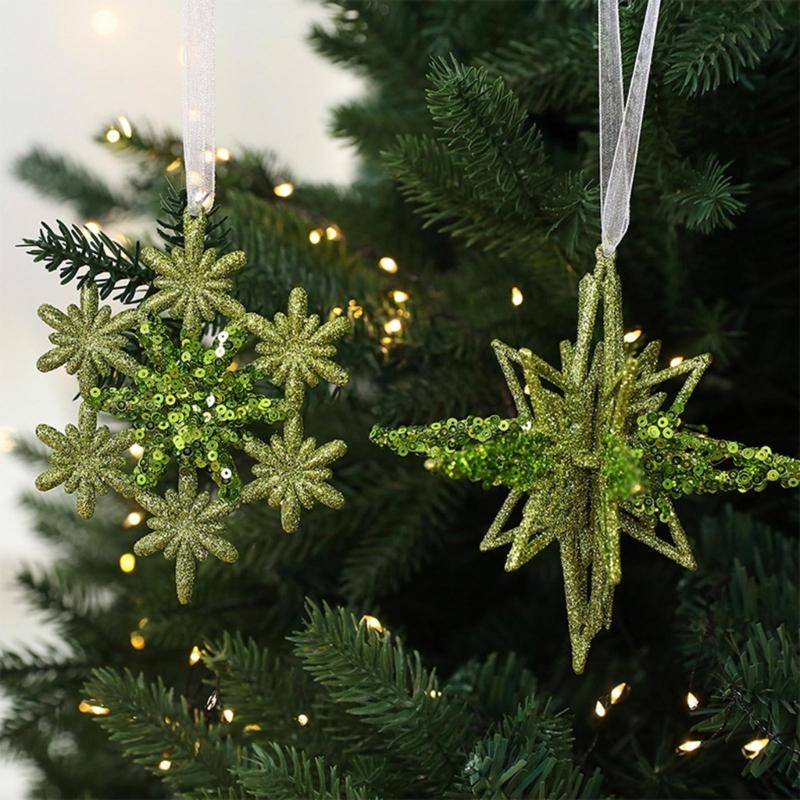 Shatterproof Snowflake Pendant Christmas Decoration Decorative Acrylic Hanging Ornament for Indoor Use