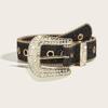 Women's Gold Shiny Waist Belt With Water Drill Decoration Ins Style