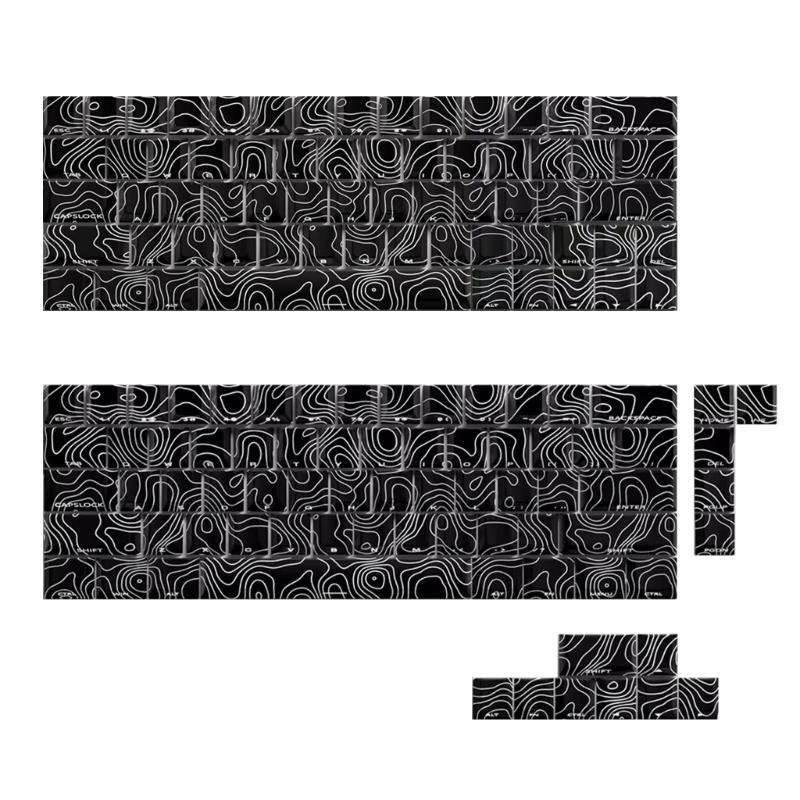 64/74Key Side Print Translucents Keycaps Contour3.0 Original Profile Sublimations Backlit Keycap for Mechanical Keyboards
