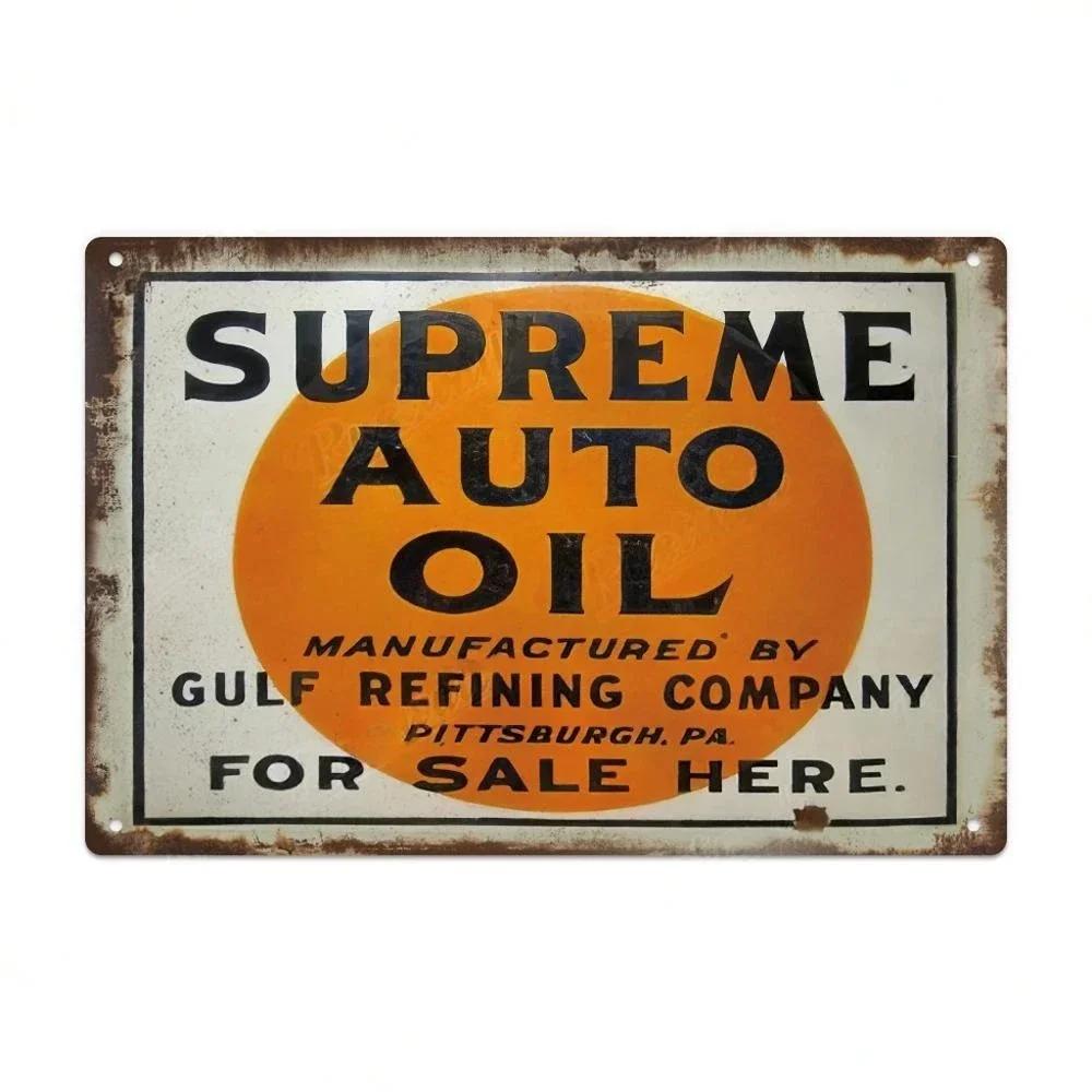Car Gas Oil Sign Vintage Lubricant Metal Billboard Wall Plate Poster Decor Garage Auto Repair Shop Tin Sign Decorative Plaque