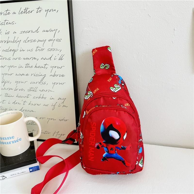 Spiderman Cartoon Kids Nylon Casual Shoulder Bag With Fun Pattern Children For