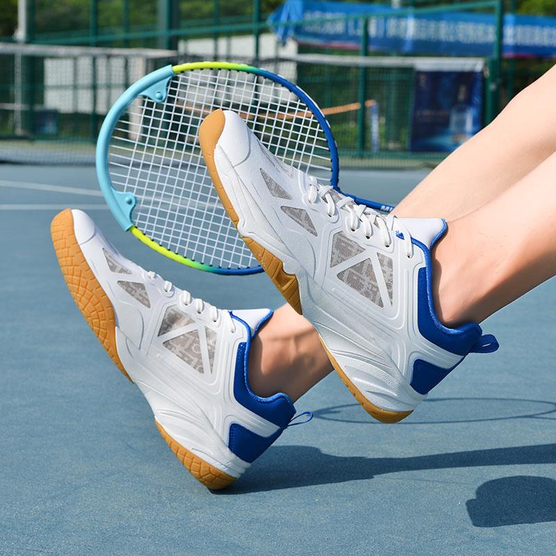 36-46 Paar Stoßdämpfende Rutschfeste Atmungsaktive Badmintonschuhe Tennisschuhe Tischtennisschuhe Sportschuhe