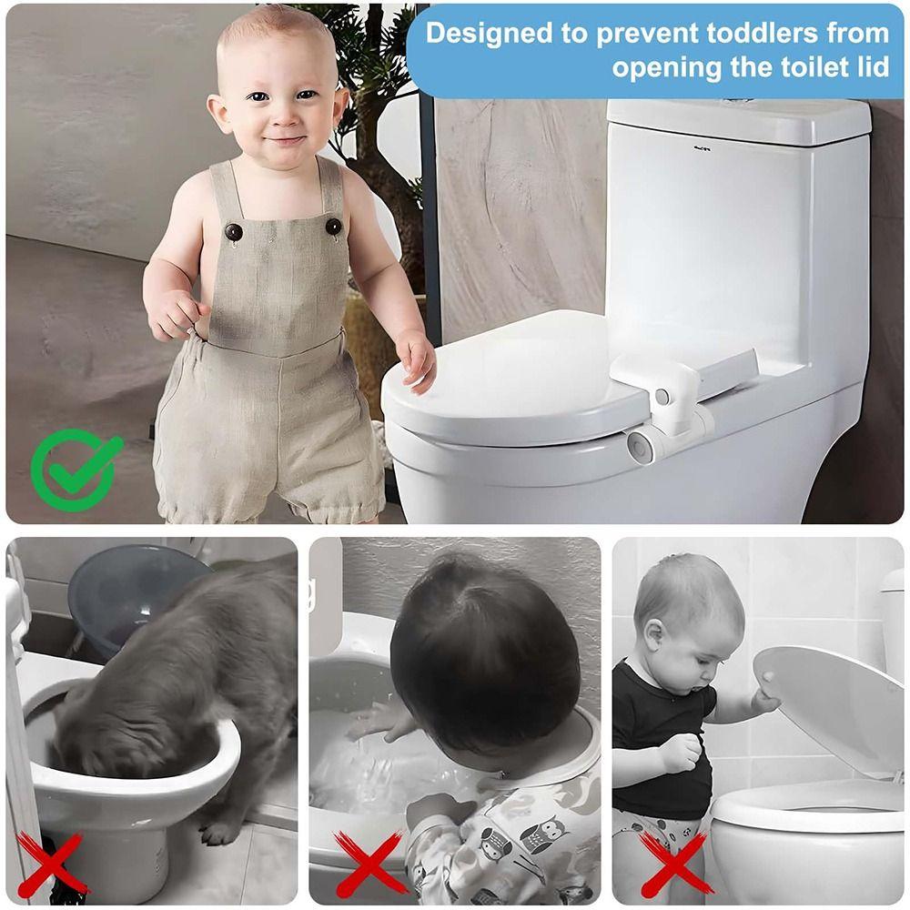 Höhenverstellbare Baby-Toilettendeckel-Sicherheitsverschlüsse Selbstklebend Kindersicherung für den Haushalt