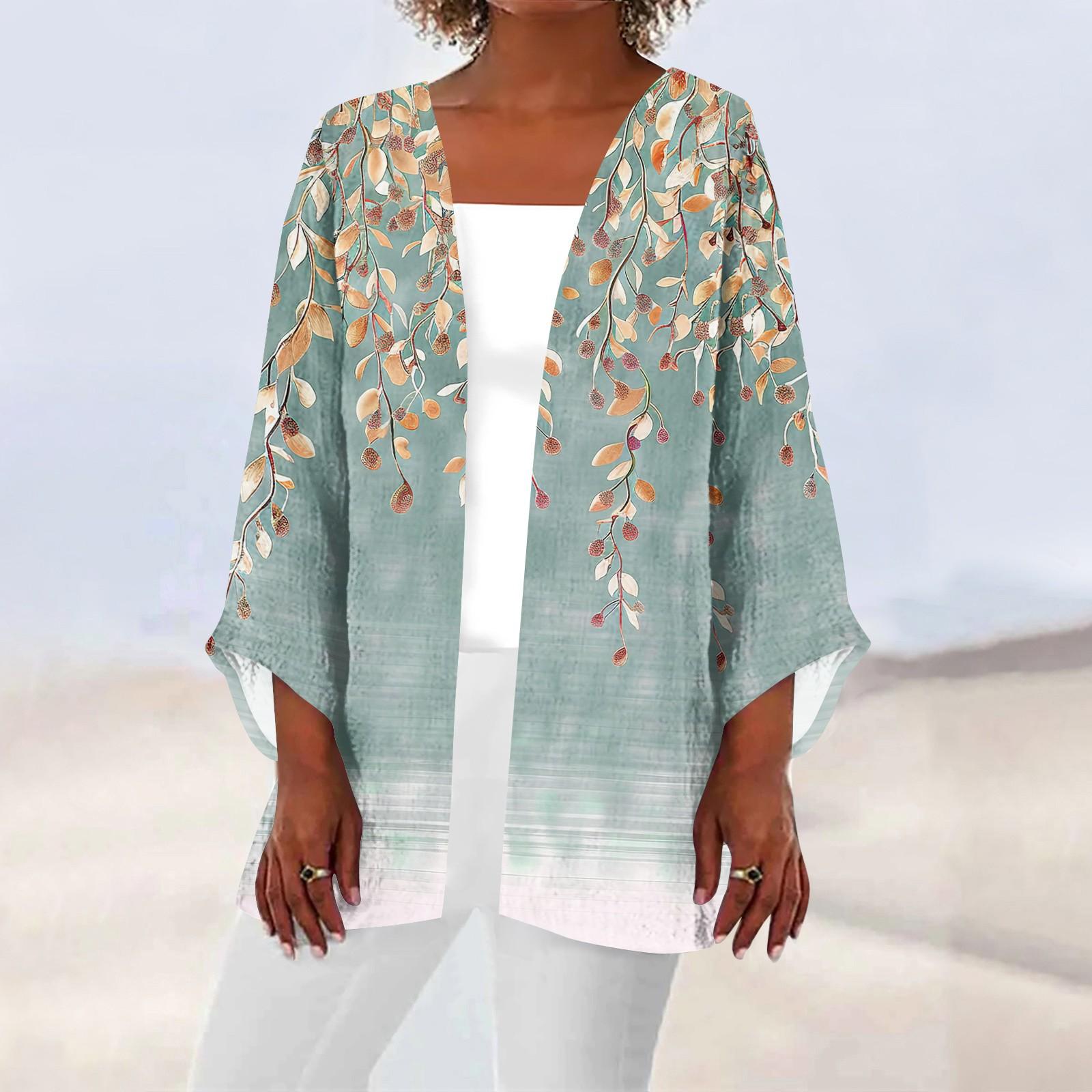 

Жіночий повсякденний модний легкий жакет середньої довжини з принтом XL жовтий