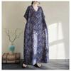 Summer Cotton and Linen Printed Loose and Simple Long Skirt, Women's Skirt Thin