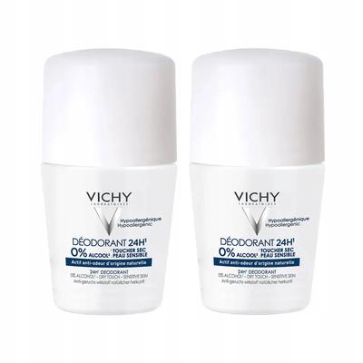 Vichy droge touch gevoelige huid 2 x 50 ml roller deodorant