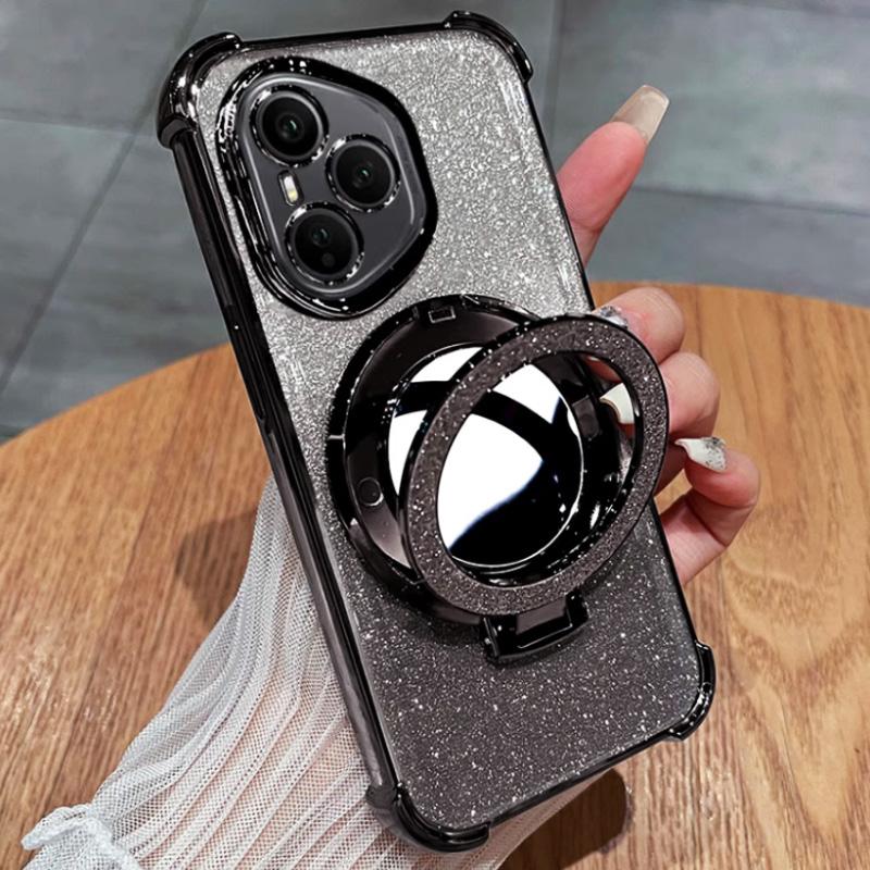 For Xiaomi 17T Glitter Shockproof Silicone Case For Couqe Xiaomi 17T Pro 17 Ultra 17 Pro Max Mirror Magnetic Holder Stand Cover
