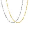 925 Sterling Silver Stylish Exquisite Cut Paper Clip Necklace Necklace Birthday Party Jewelry Gift