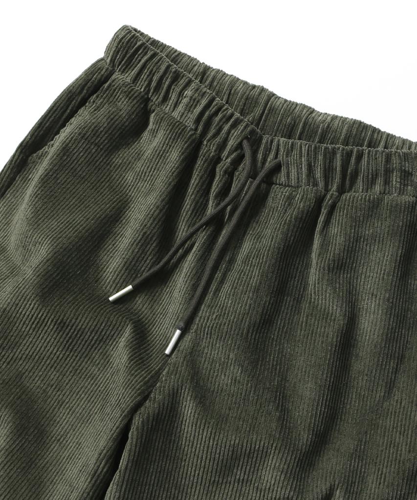 ADHOC Men'S Corduroy Cargo Wide Fit Full Elastic Waist Pants (Khaki) (Hbalp15)