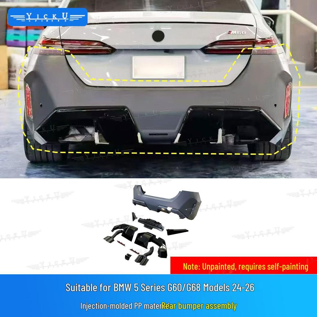 BMW 5 Series G60/G68 M5 Style Front & Rear Bumpers, Side Skirts, PP Material Body Kit