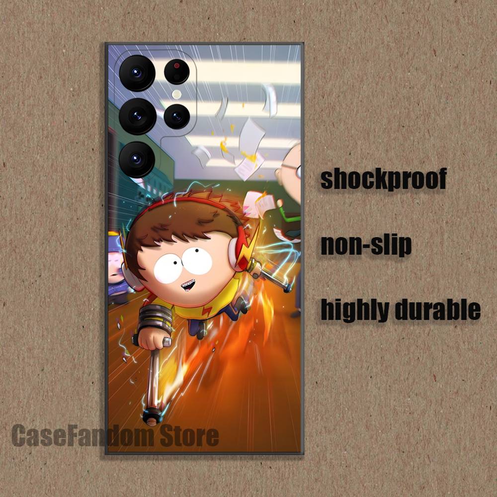 

S-South Cartoon Park Shockproof Phone Case For Samsung S26,S25,S24,S21,S22,S23,S30,Ultra,S20,Plus,Fe,Lite,5G Black Cover Samsung S20fe