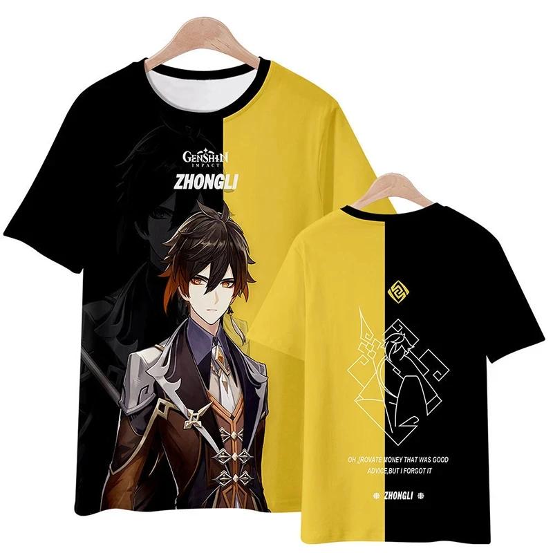 T-Shirts Spiel Genshin Impact 3D-Druck Streetwear Herren Damen Casual Fashion Übergroßes Kurzarm-T-Shirt Kinder-T-Shirts Tops Kleidung