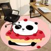 1pc Panda Donut Office Round Area Rug, Indoor Mat Suitable For Office, Under Office Chairs Bedroom Living Room Home Decor, Room Deco