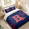 Bedding Set 1 Duvet Cover 2 Pillowcases Boston Red Sox Print Bedroom Home Decoration